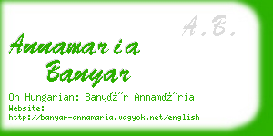 annamaria banyar business card